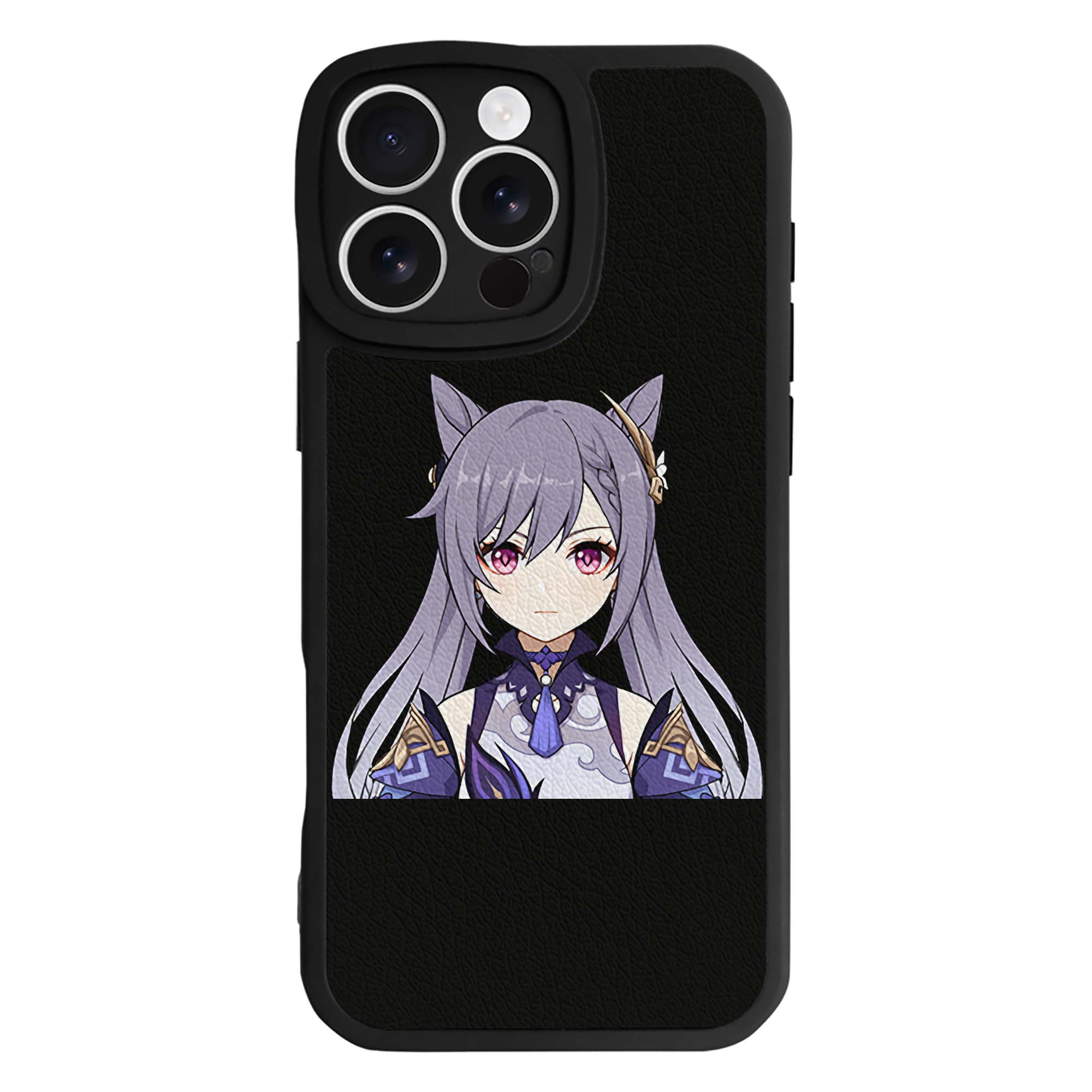 げんし神 刻晴 こくせい genshin Kokusei 【iPhone 16シリーズ対応】シリコンスマホケース（レザー調） 材質：シリコン